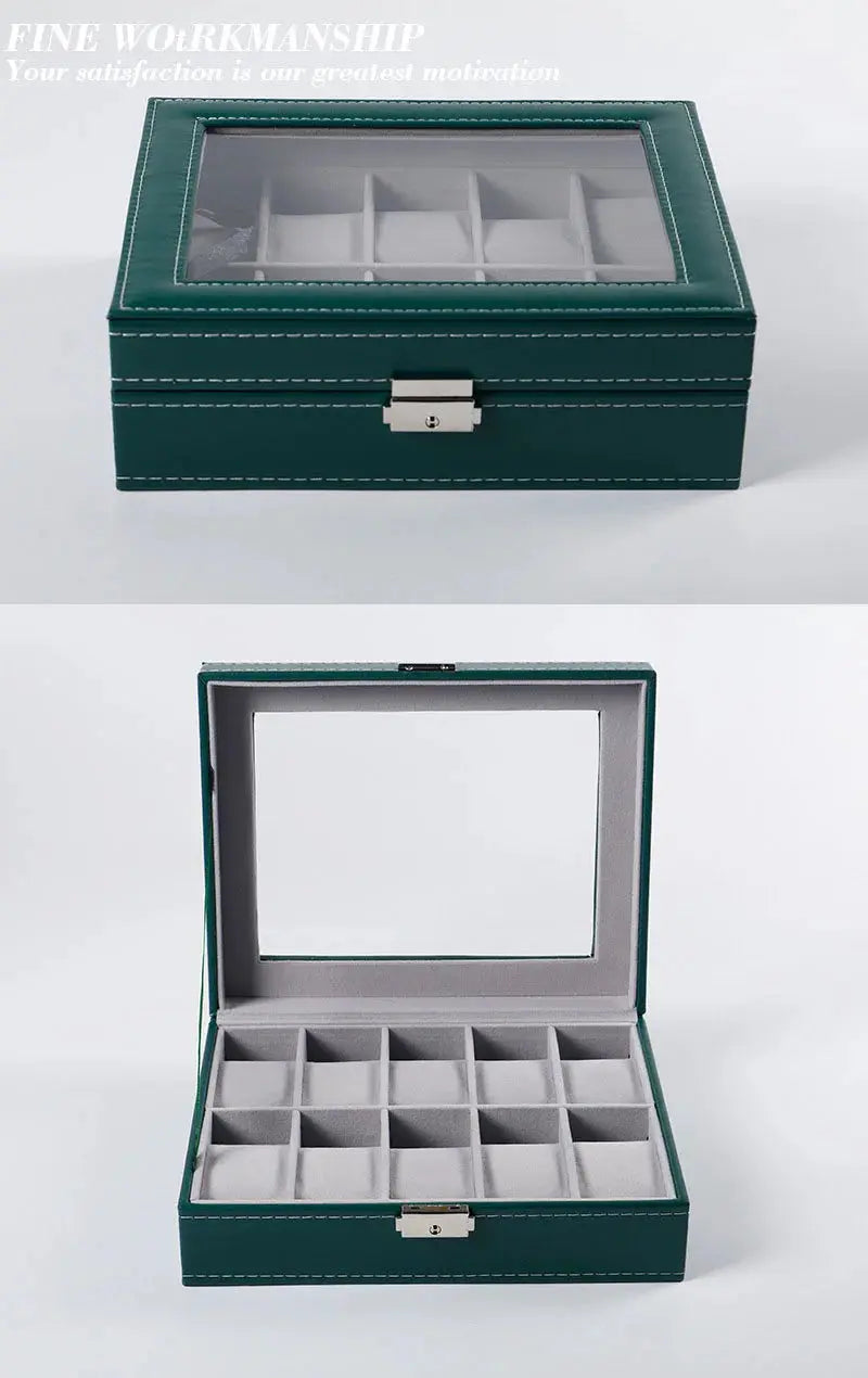 Leather Watch Box Organizer Case Holder Storage Box 6/10/12 My Store