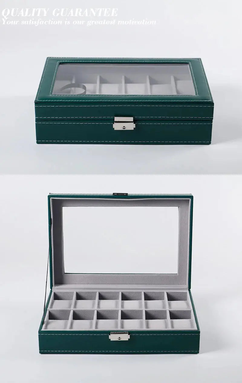 Leather Watch Box Organizer Case Holder Storage Box 6/10/12 My Store