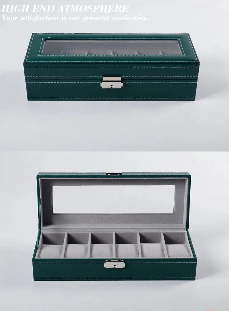 Leather Watch Box Organizer Case Holder Storage Box 6/10/12 My Store