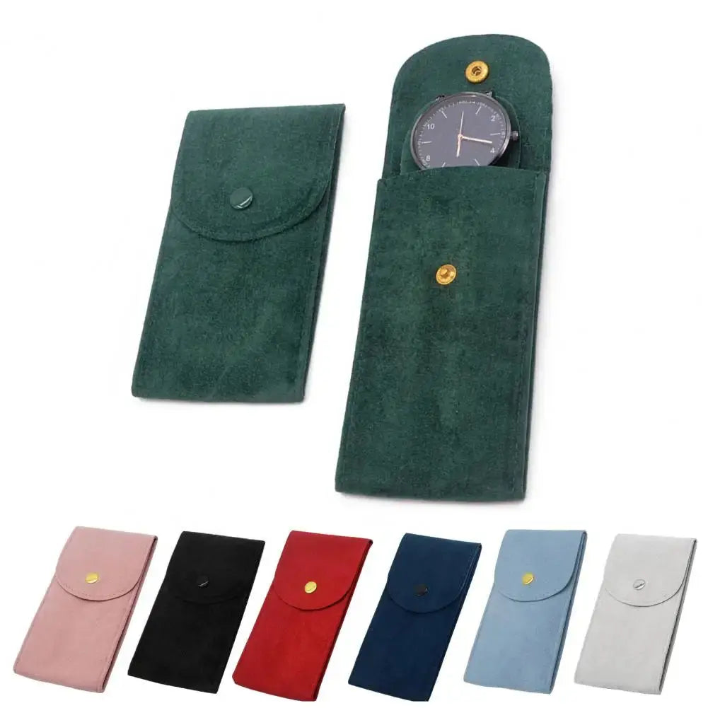 Velvet Snap Design Portable Shock-proof Watch Pouch My Store