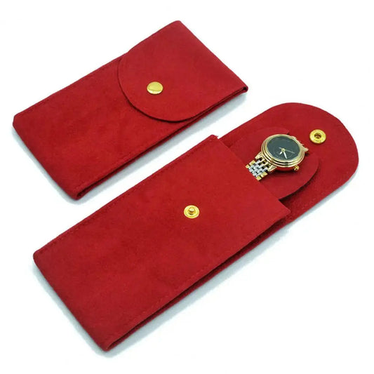 Velvet Snap Design Portable Shock-proof Watch Pouch My Store