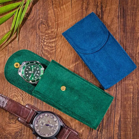 Velvet Snap Watch Flannel Bag Package My Store