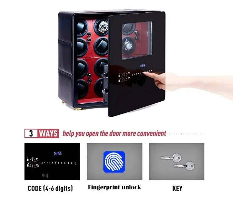 Safe Box Steel Automatic Watch Winder Intelligent fingerprint password My Store