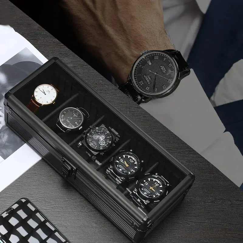 5 Slots High-End Aluminium Alloy Watch Box My Store